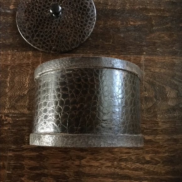 Dark Brown Animal Print Trinket Box (GUC) - Picture 6 of 8